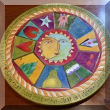 K02. Sticks handmade wooden lazy Susan. 